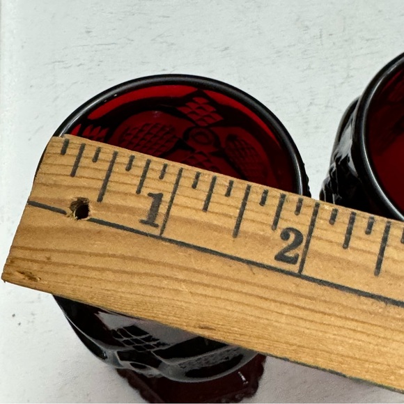 Vintage Avon Cape Cod Collection Vintage Cordial Sherry Red Goblets Retro - Picture 12 of 13